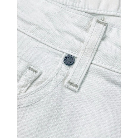 Paige Men's JRG Straight Leg Relaxed Fit Stretch Premium Denim Jeans in White - Picture 6 of 8